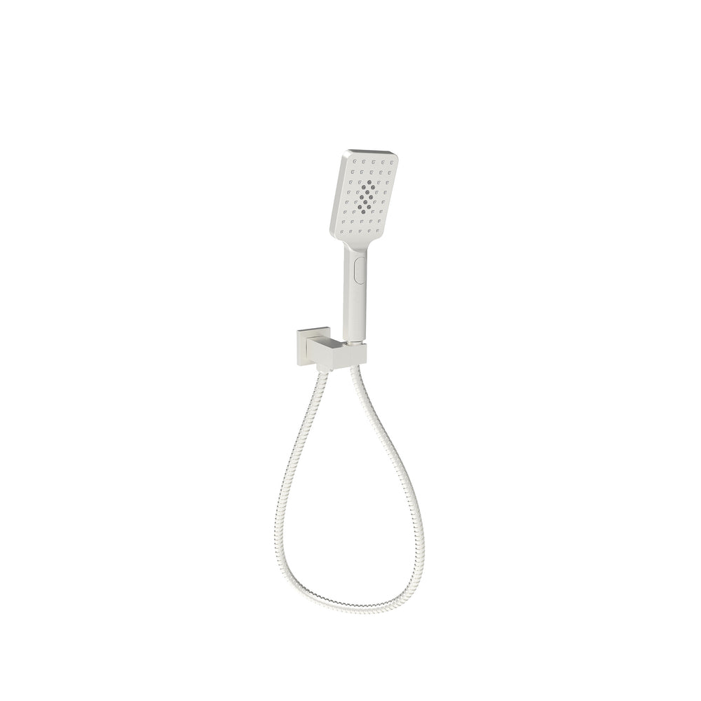 IKON EDEN HAND SHOWER ON WALL OUTLET BRACKET 299MM BRUSHED NICKEL
