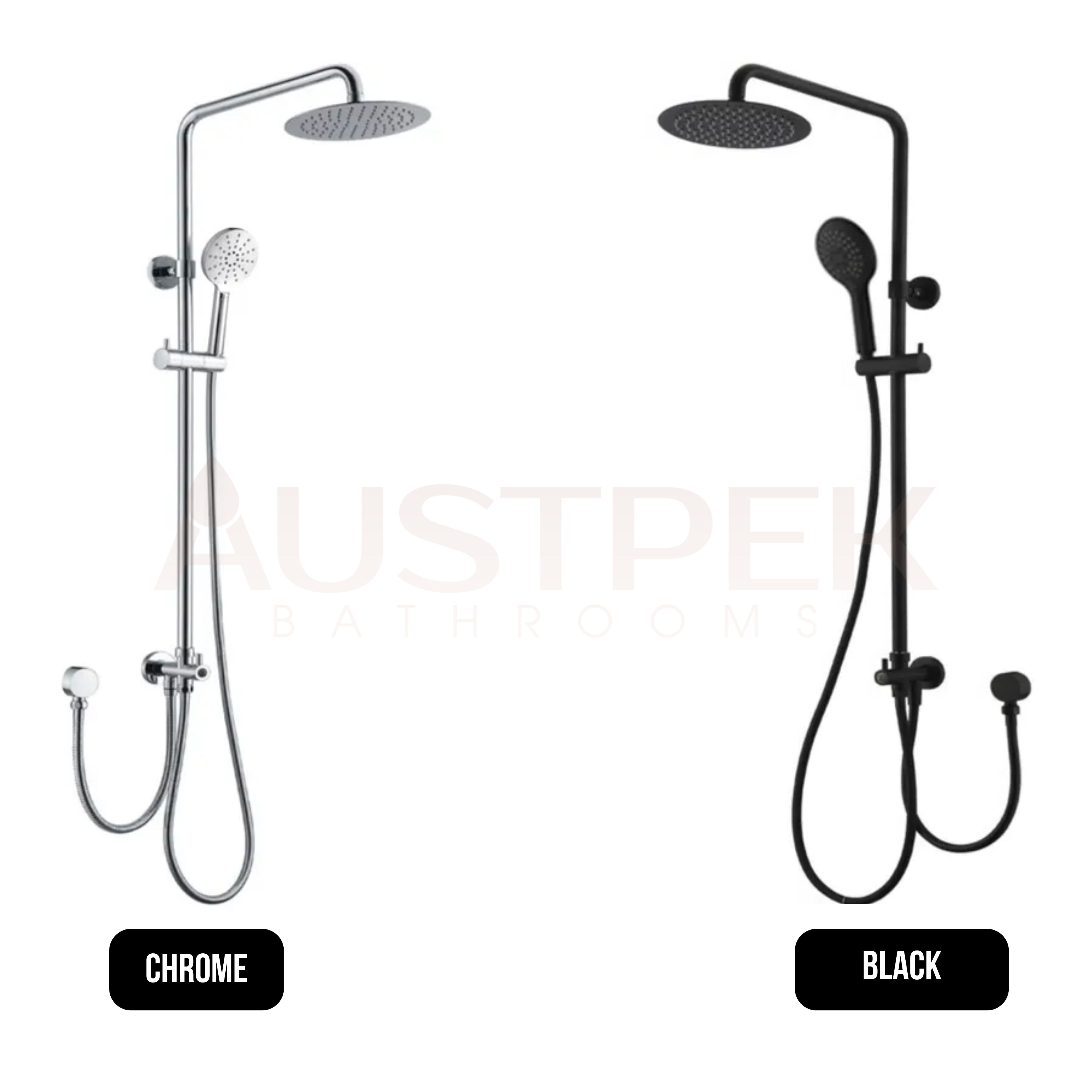 INSPIRE PAVIA DUAL HOSE SHOWER SYSTEM MATTE BLACK