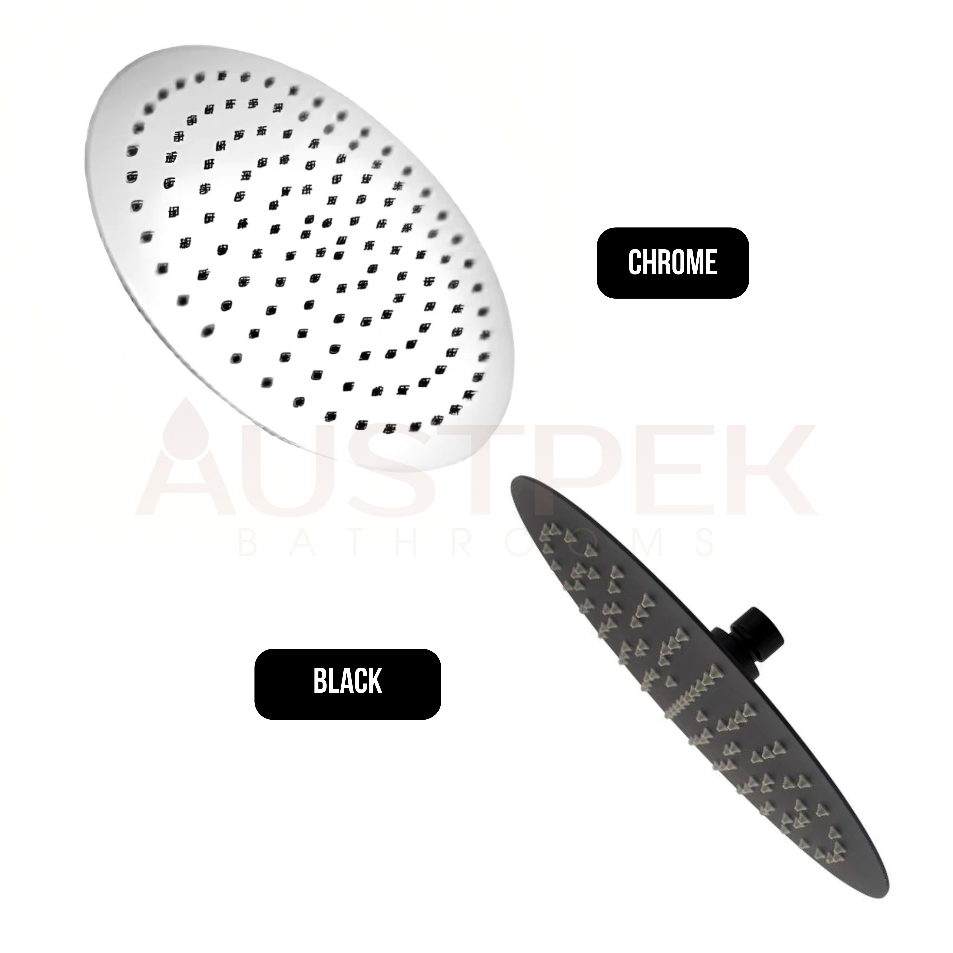 INSPIRE STAINLESS SHOWER HEAD ROUND CHROME 200MM