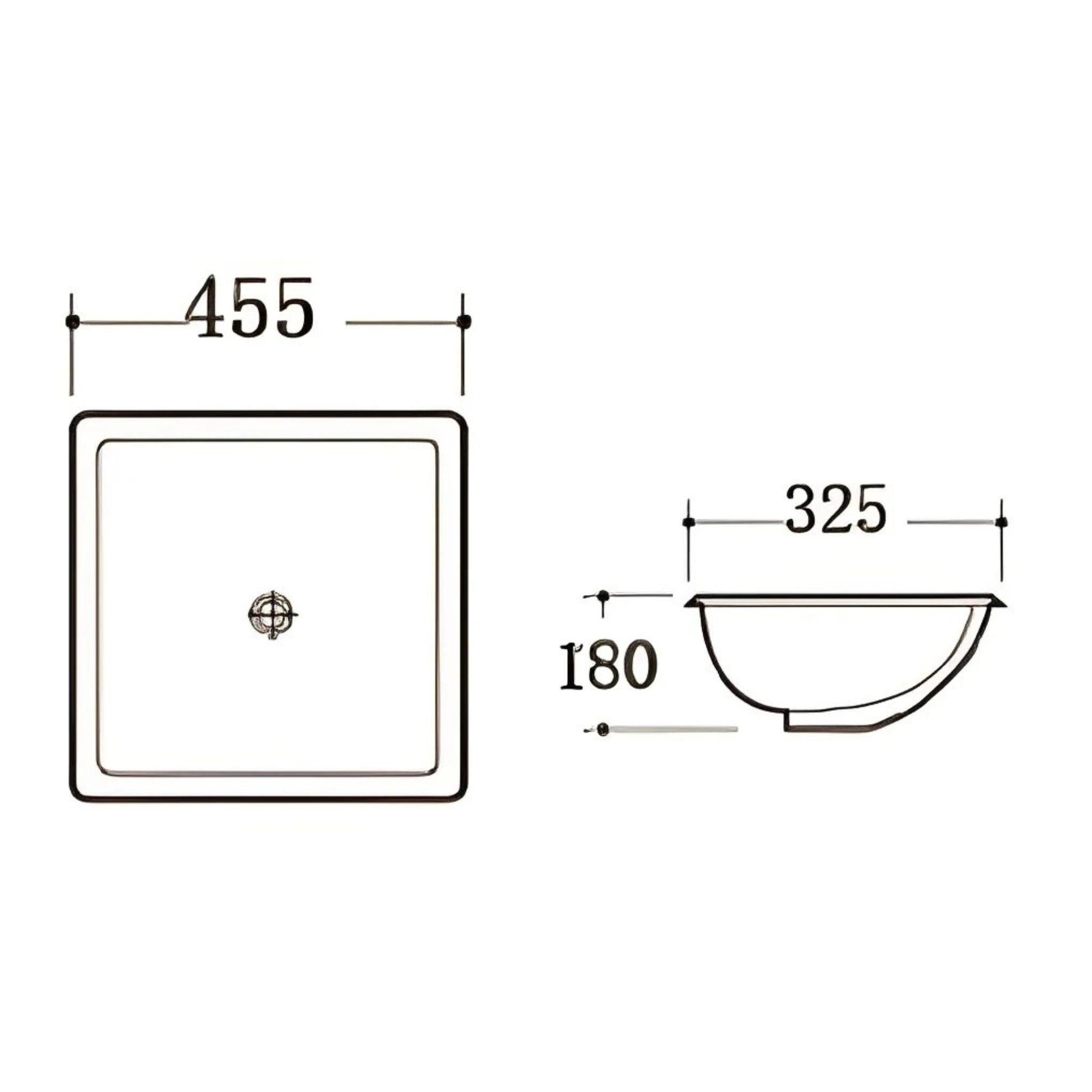 POSEIDON UNDER COUNTER BASIN GLOSS WHITE 455MM