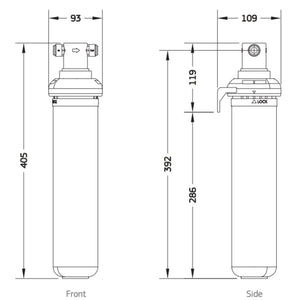 PURETEC INLINE / EXTERNAL FRIDGE FILTER CARTRIDGE, 10" 1/4, 1 MICRON
