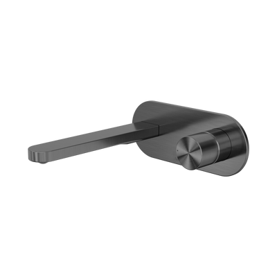 NERO PURE LEAD FREE PROGRESSIVE WALL BASIN / BATH MIXER 200MM GRAPHITE