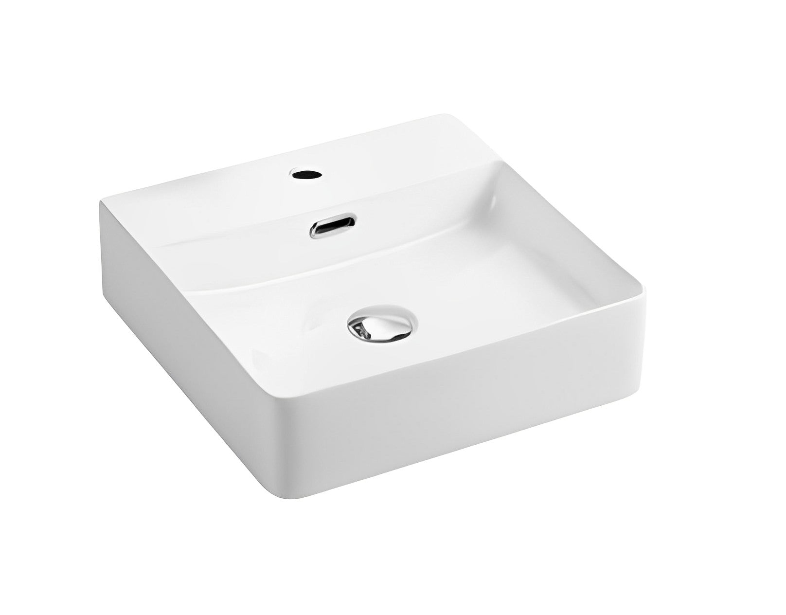 POSEIDON FINE CERAMIC BASIN MATTE WHITE 425MM
