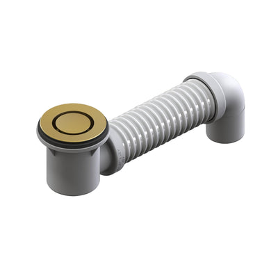 JOHNSON SUISSE POP DOWN BATH PLUG AND WASTE WITH CONNECTOR 40MM BRUSHED BRASS