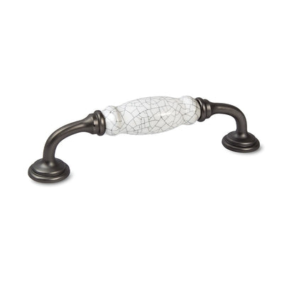 MODULR CRACKLE PROVINCIAL HANDLE 128MM PEWTER WHITE