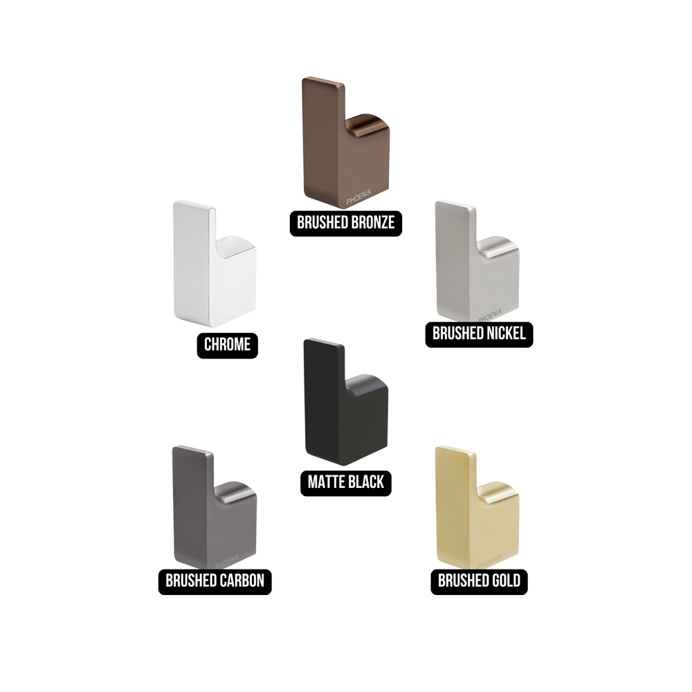 PHOENIX GLOSS ROBE HOOK BRUSHED CARBON