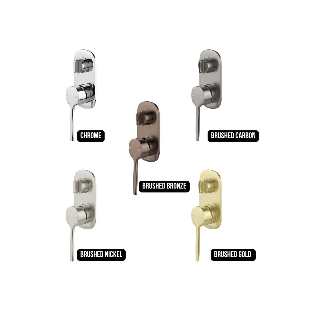 PHOENIX VASK SWITCHMIX SHOWER / BATH DIVERTER MIXER COMPLETE KIT 123MM CHROME