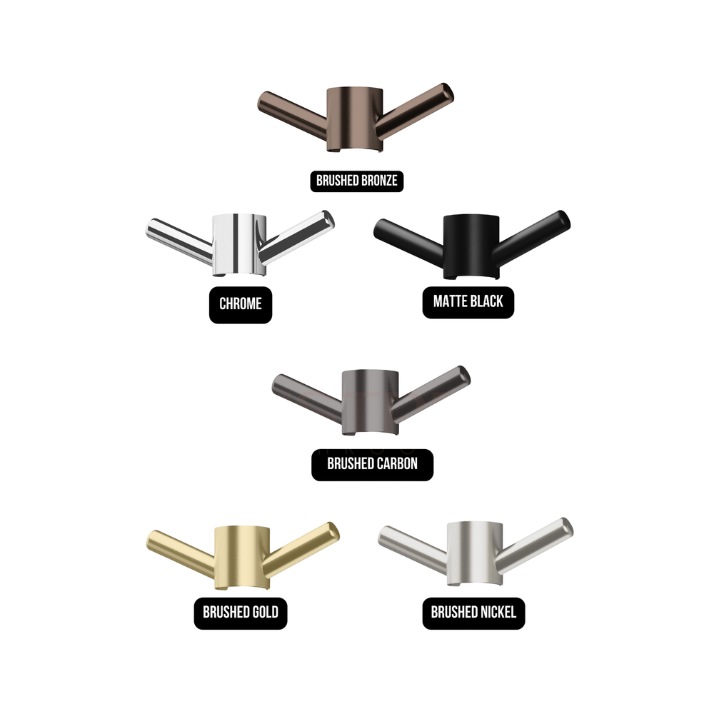 PHOENIX VERTICAL RAIL HOOK ROUND BRUSHED GOLD