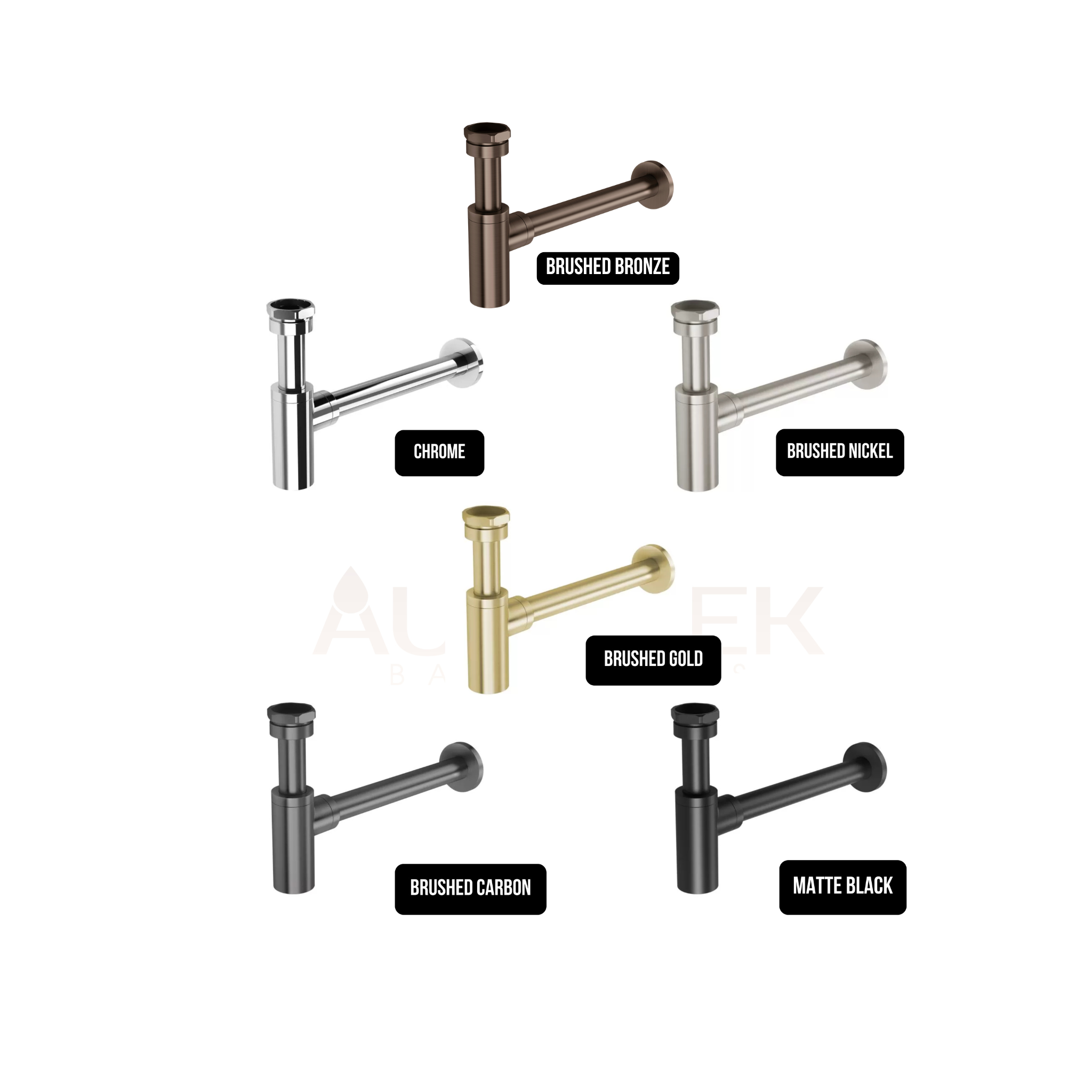 PHOENIX BOTTLE TRAP BRUSHED GOLD 40MM