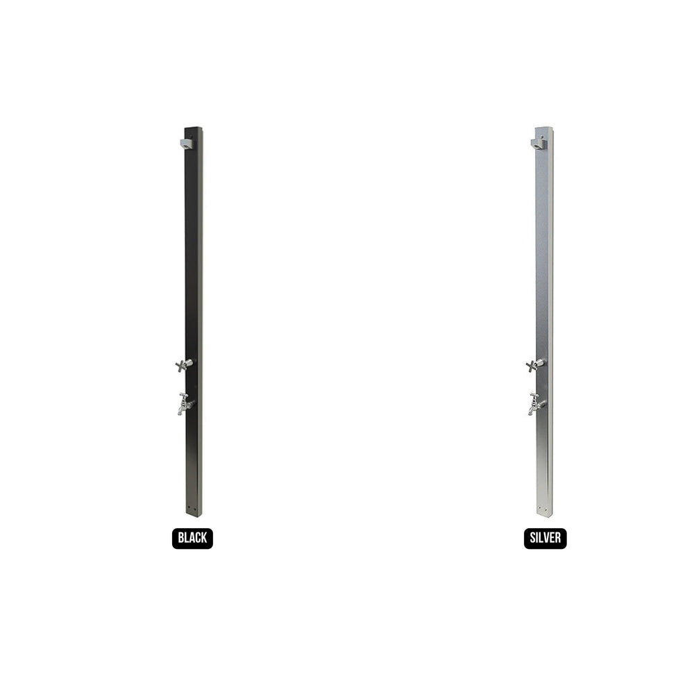 RAINWARE AUSSIE WALL MOUNTED OUTDOOR COLD SHOWER AND FOOTWASH BLACK