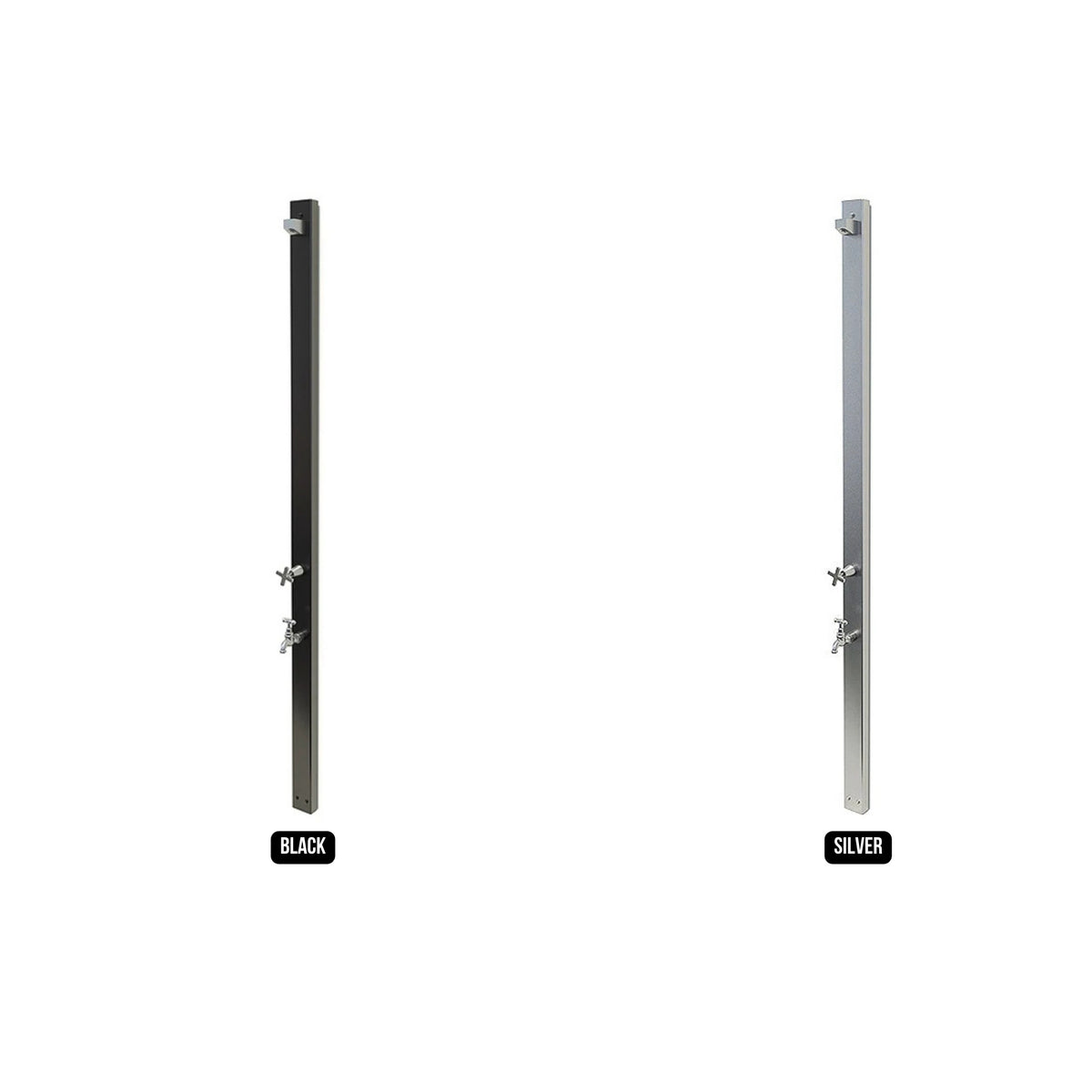 RAINWARE AUSSIE WALL MOUNTED OUTDOOR COLD SHOWER AND FOOTWASH BLACK