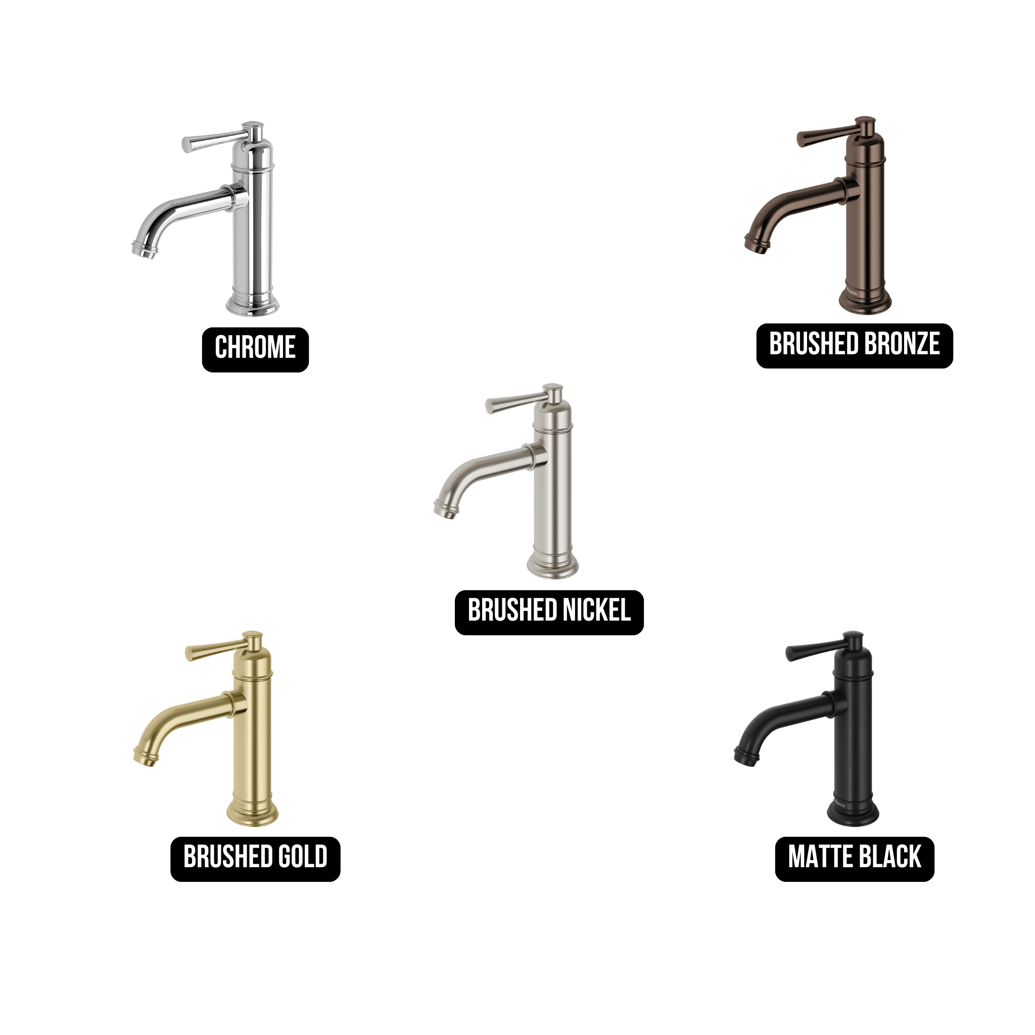 PHOENIX CROMFORD BASIN MIXER 174MM CHROME