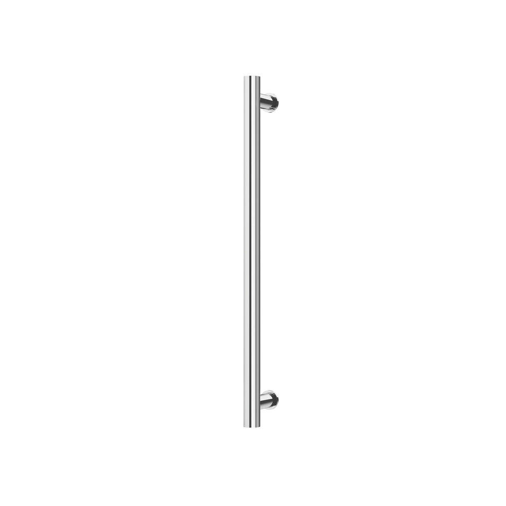 PHOENIX ROUND SINGLE HEATED TOWEL RAIL CHROME (AVAILABLE IN 600MM AND 800MM)