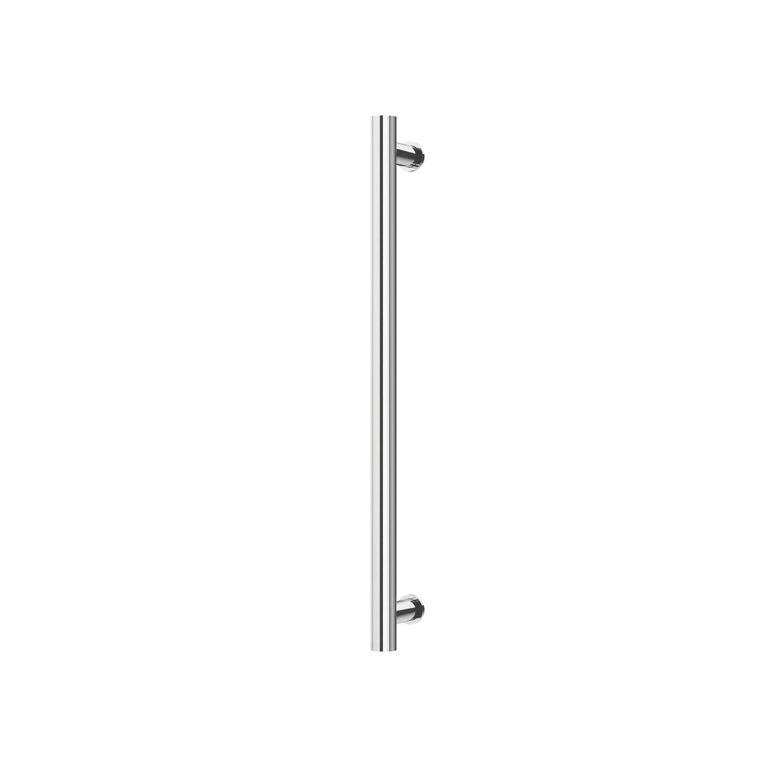 PHOENIX ROUND SINGLE HEATED TOWEL RAIL CHROME (AVAILABLE IN 600MM AND 800MM)