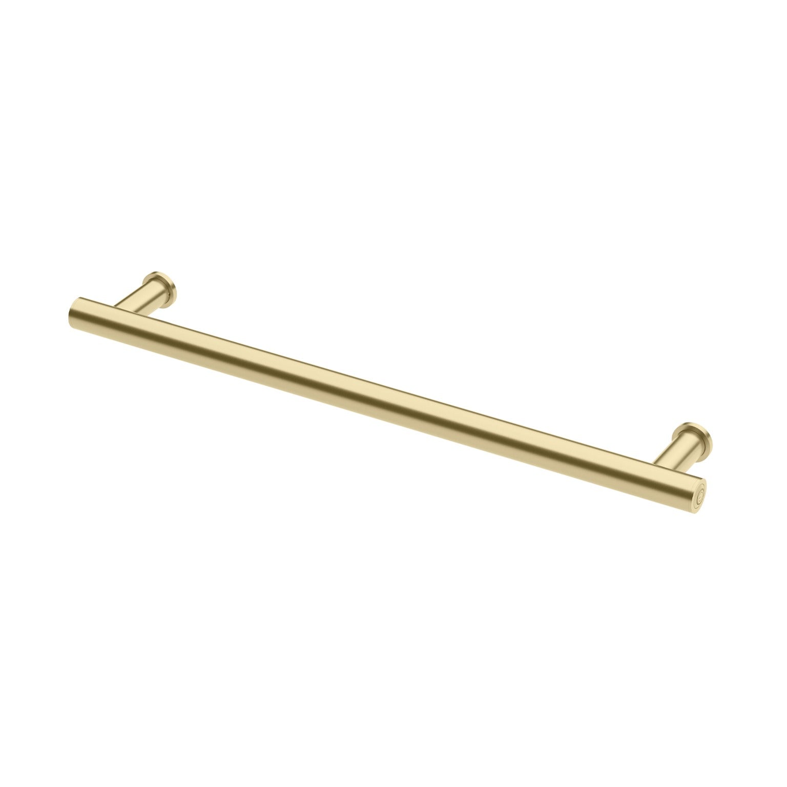 PHOENIX ROUND SINGLE HEATED TOWEL RAIL BRUSHED GOLD (AVAILABLE IN 600MM AND 800MM)