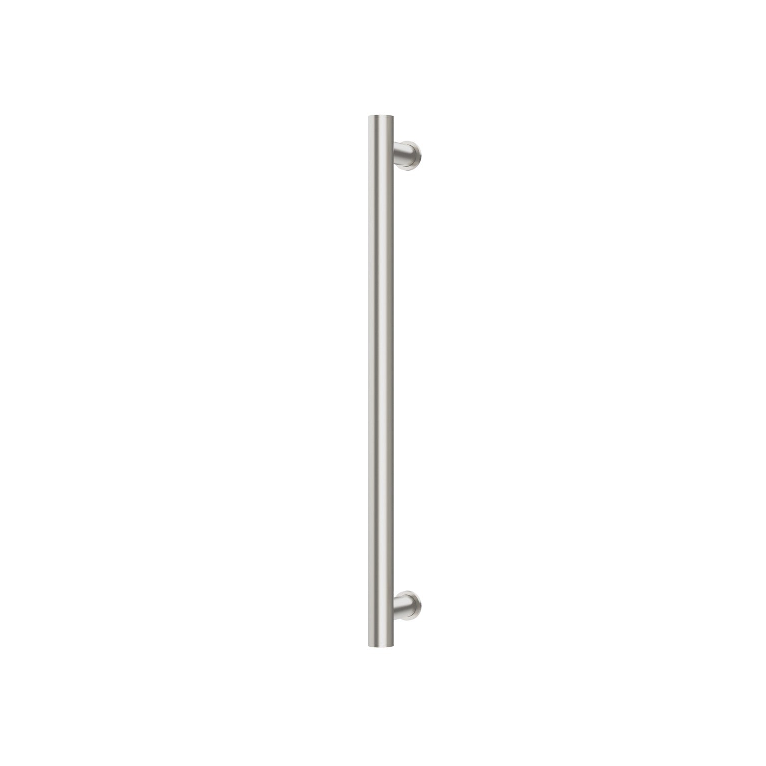 PHOENIX ROUND SINGLE HEATED TOWEL RAIL BRUSHED NICKEL (AVAILABLE IN 600MM AND 800MM)
