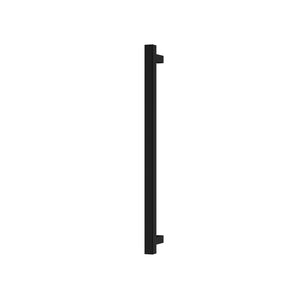 PHOENIX SQUARE SINGLE HEATED TOWEL RAIL MATTE BLACK (AVAILABLE IN 600MM AND 800MM)