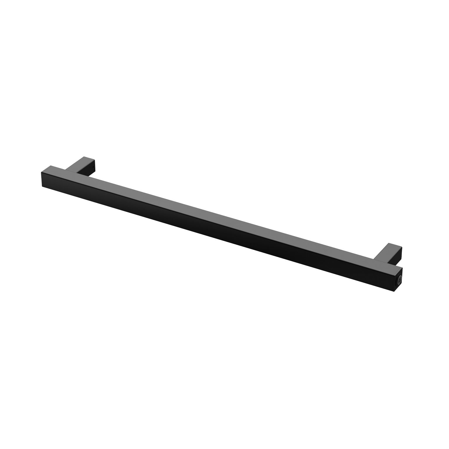 PHOENIX SQUARE SINGLE HEATED TOWEL RAIL MATTE BLACK (AVAILABLE IN 600MM AND 800MM)