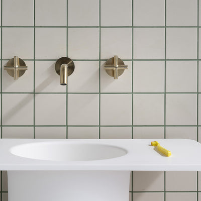 PHOENIX VIVID SLIMLINE LEAD FREE PLUS WALL TOP ASSEMBLIES EXTENDED SPINDLES BRUSHED GOLD