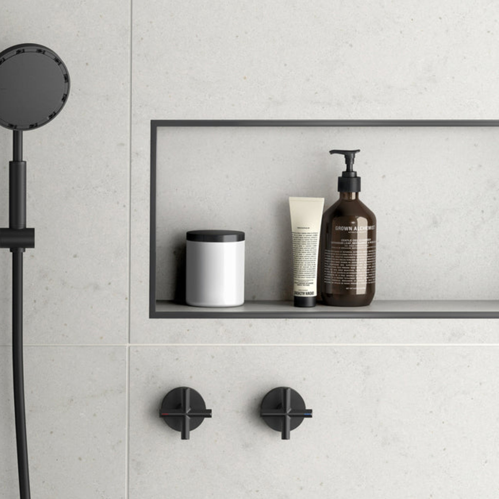 PHOENIX VIVID SLIMLINE PLUS LEAD FREE WALL TOP ASSEMBLIES EXTENDED SPINDLES MATTE BLACK