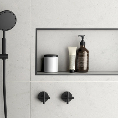 PHOENIX VIVID SLIMLINE PLUS LEAD FREE WALL TOP ASSEMBLIES EXTENDED SPINDLES MATTE BLACK