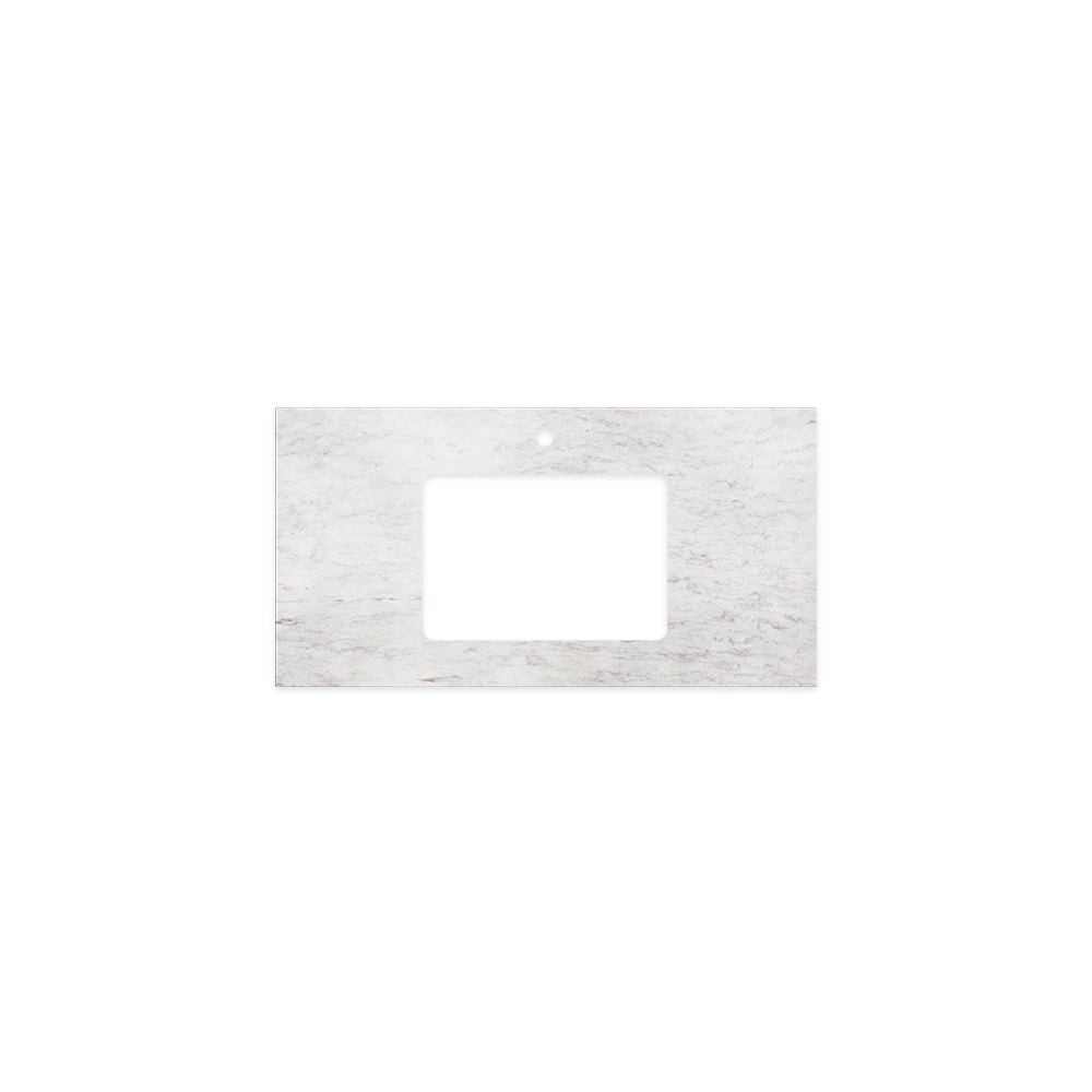 FIENZA POLAR SACCO SILICA FREE RECTANGULAR DEPTH STONE BENCHTOP WITH SINGLE UNDERMOUNT BASIN (AVAILABLE IN 600MM, 750MM, 900MM, 1200MM, AND 1500MM)