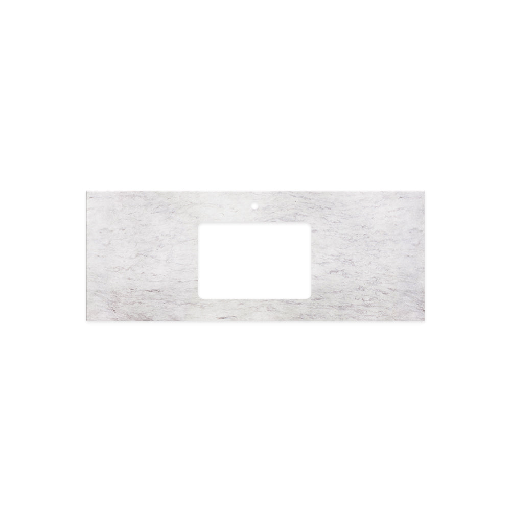 FIENZA POLAR SACCO SILICA FREE RECTANGULAR DEPTH STONE BENCHTOP WITH SINGLE UNDERMOUNT BASIN (AVAILABLE IN 600MM, 750MM, 900MM, 1200MM, AND 1500MM)