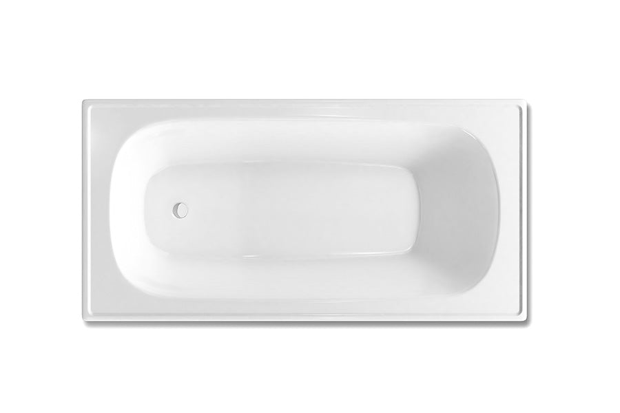 DECINA GIORGIA ISLAND/ INSET PRESSED METAL BATH GLOSS WHITE (AVAILABLE IN 1500MM AND 1700MM)