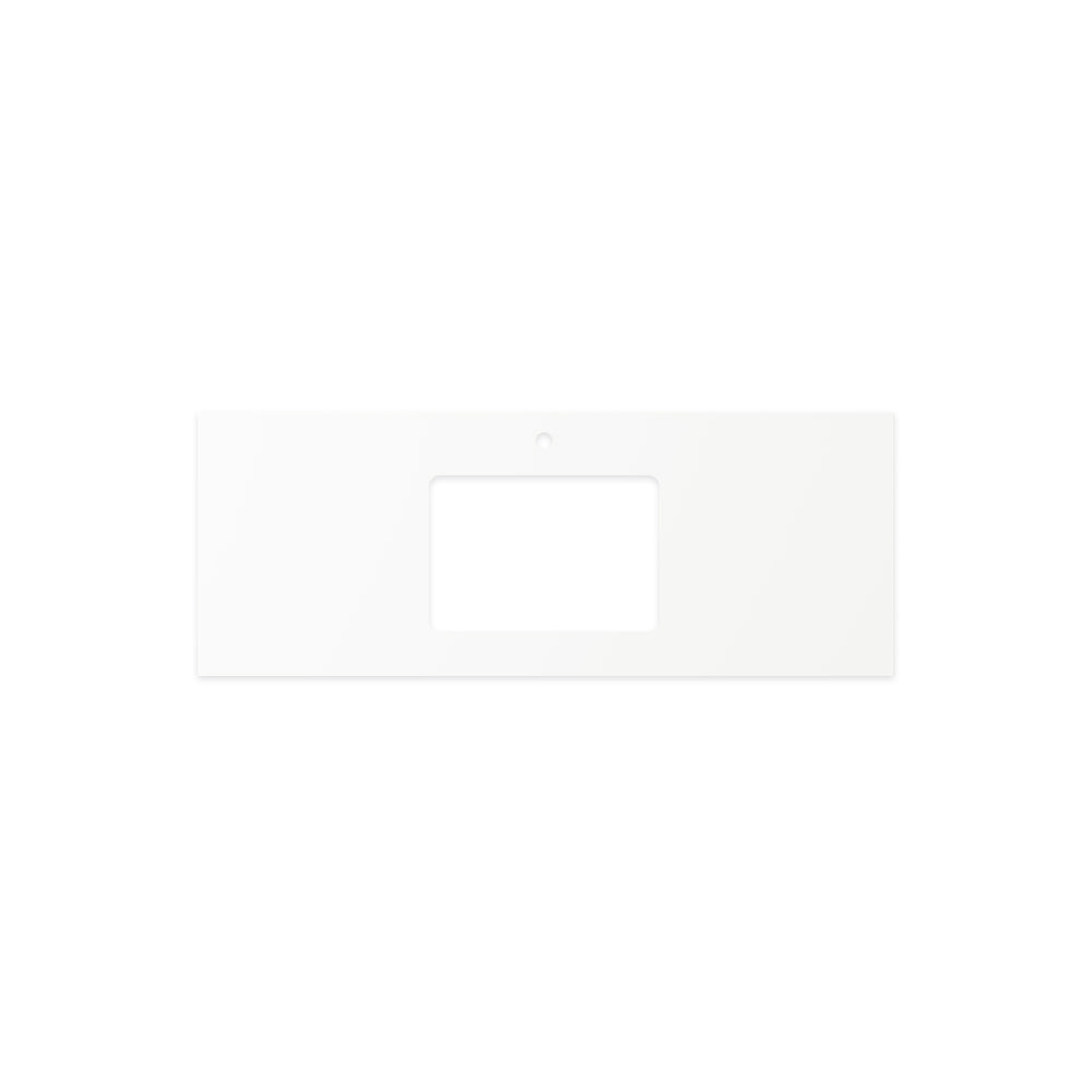 FIENZA PURE WHITE RECTANGULAR SOLID SURFACE BENCHTOP WITH UNDERMOUNT BASIN HOLE & TAP HOLE (AVAILABLE IN 600MM, 750MM, 900MM, 1200MM, 1500MM AND 1800MM)