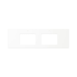 FIENZA PURE WHITE RECTANGULAR SOLID SURFACE BENCHTOP WITH DOUBLE UNDERMOUNT BASIN HOLES (AVAILABLE IN 1500MM AND 1800MM)