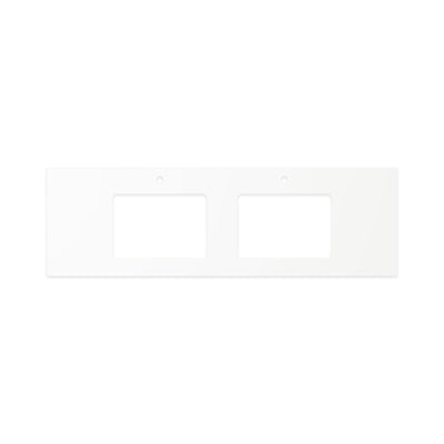 FIENZA PURE WHITE RECTANGULAR SOLID SURFACE BENCHTOP WITH DOUBLE UNDERMOUNT BASIN HOLES (AVAILABLE IN 1500MM AND 1800MM)