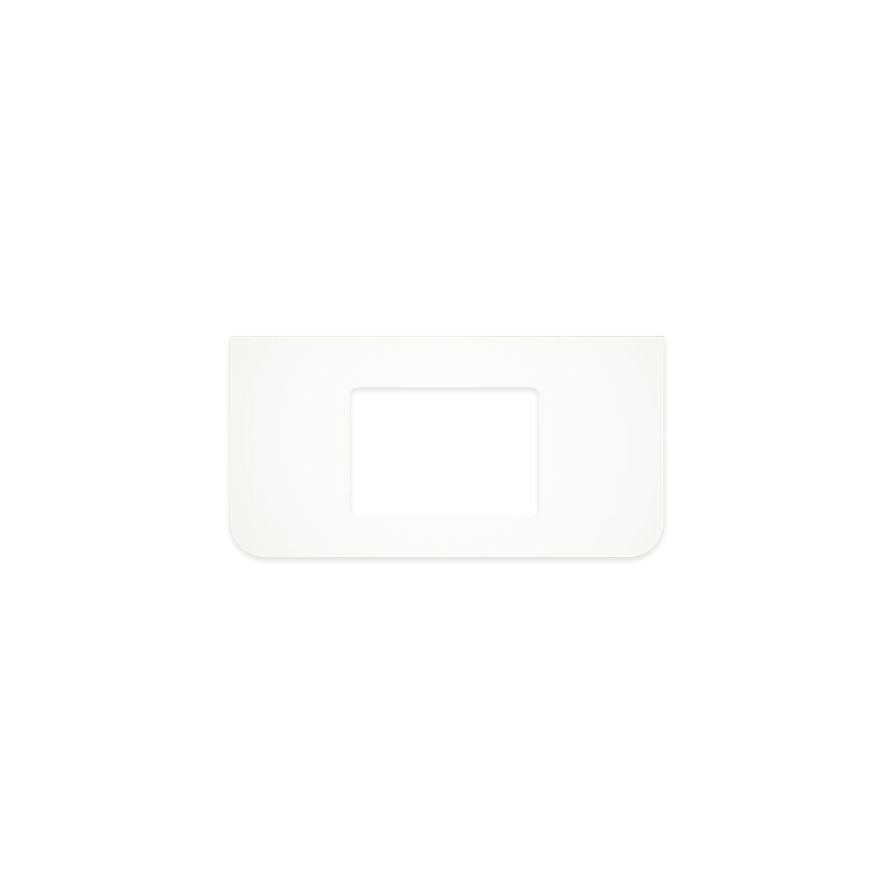 FIENZA PURE WHITE CURVED SOLID SURFACE BENCHTOP WITH SINGLE UNDERMOUNT BASIN HOLE (AVAILABLE IN 750MM, 900MM, 1200MM AND 1500MM)