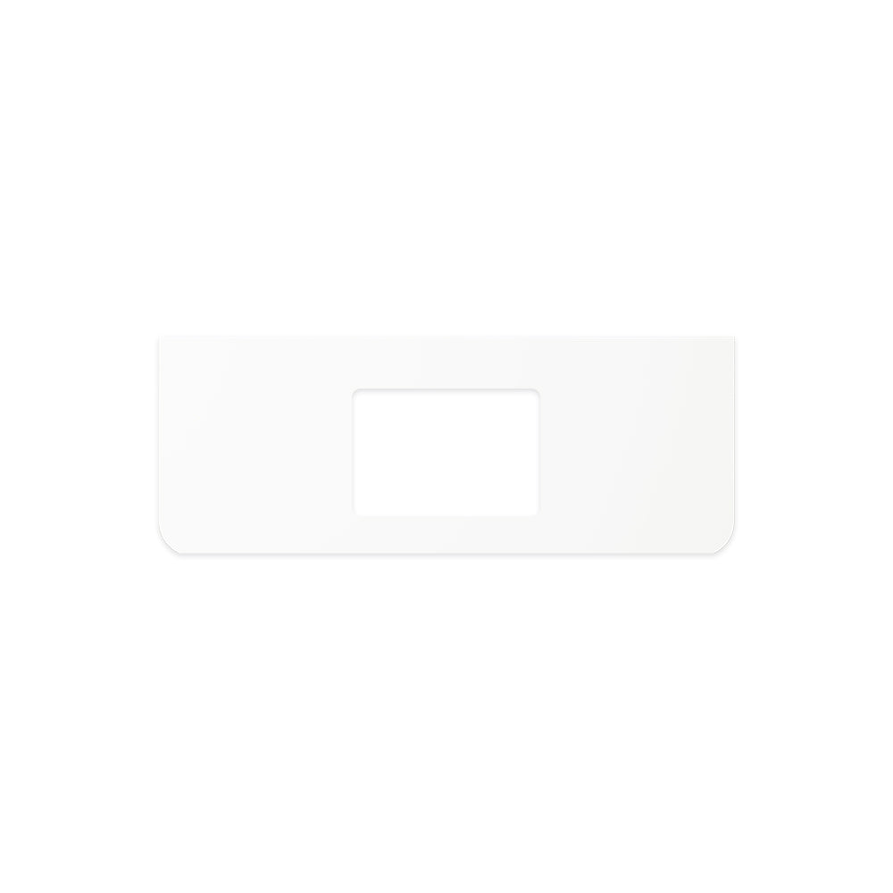 FIENZA PURE WHITE CURVED SOLID SURFACE BENCHTOP WITH SINGLE UNDERMOUNT BASIN HOLE (AVAILABLE IN 750MM, 900MM, 1200MM AND 1500MM)