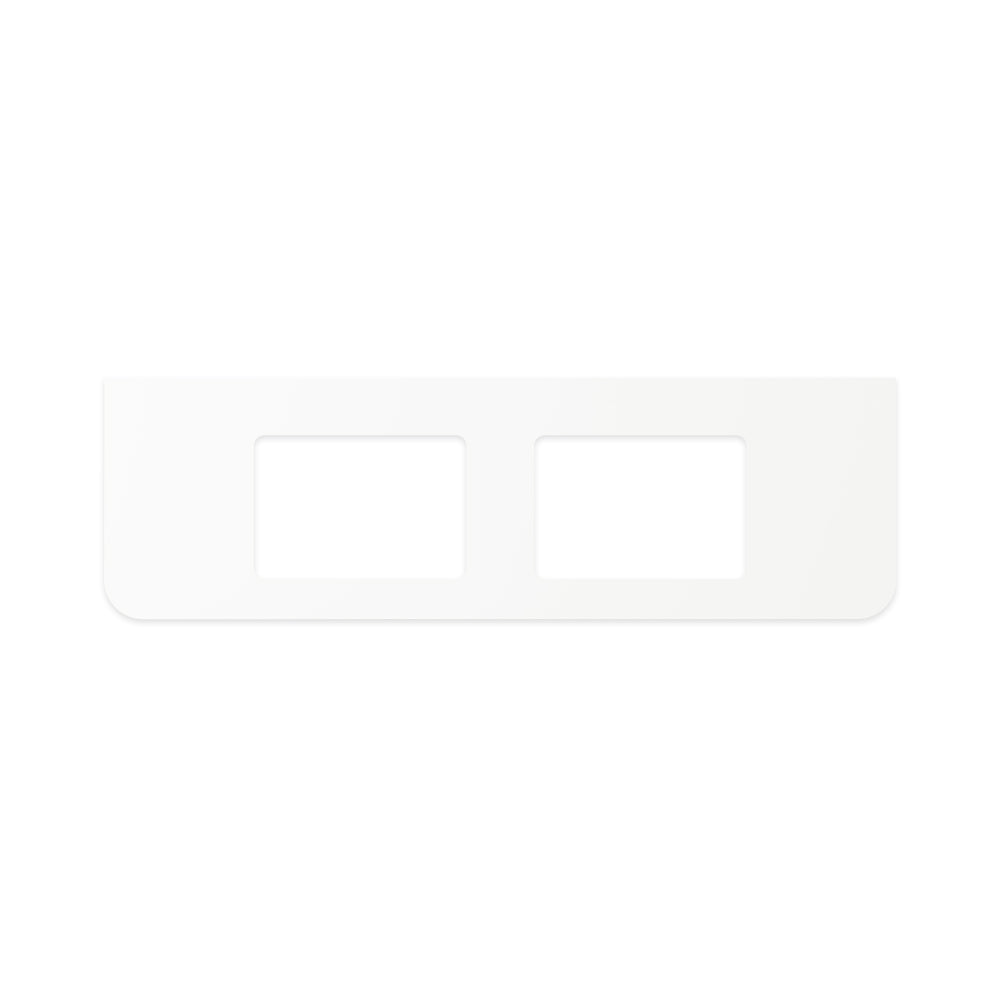 FIENZA PURE WHITE CURVED SOLID SURFACE BENCHTOP WITH SINGLE UNDERMOUNT BASIN HOLE (AVAILABLE IN 750MM, 900MM, 1200MM AND 1500MM)