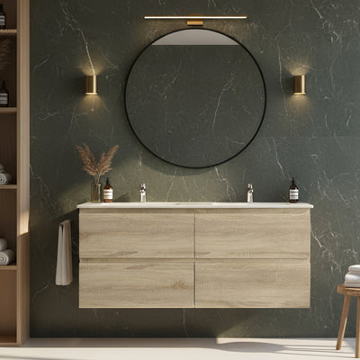 POSEIDON WHITE OAK 1500MM WALL HUNG VANITY