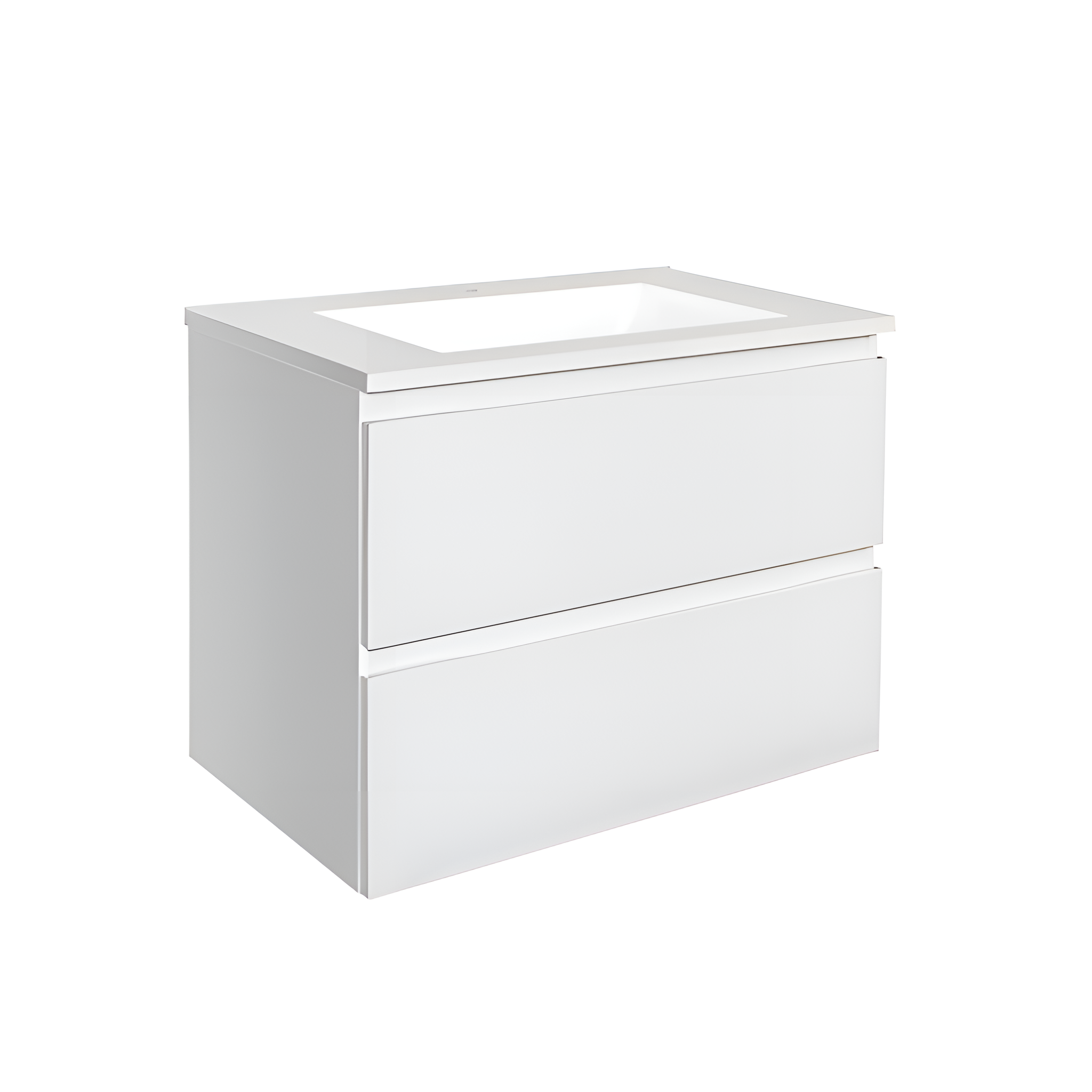 POSEIDON QUBIST WALL HUNG VANITY MATTE WHITE 900MM