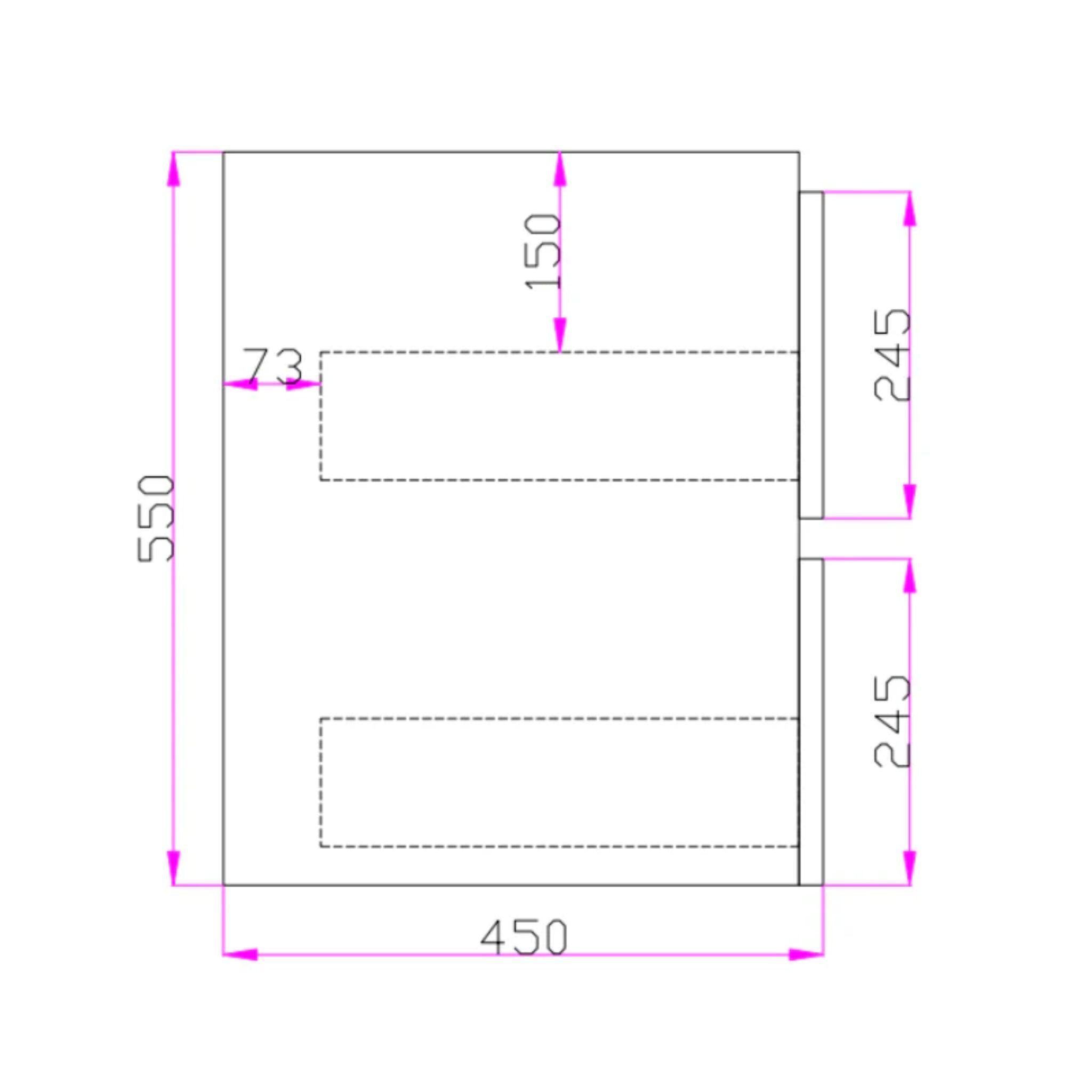 POSEIDON QUBIST WALL HUNG VANITY MATTE WHITE 900MM