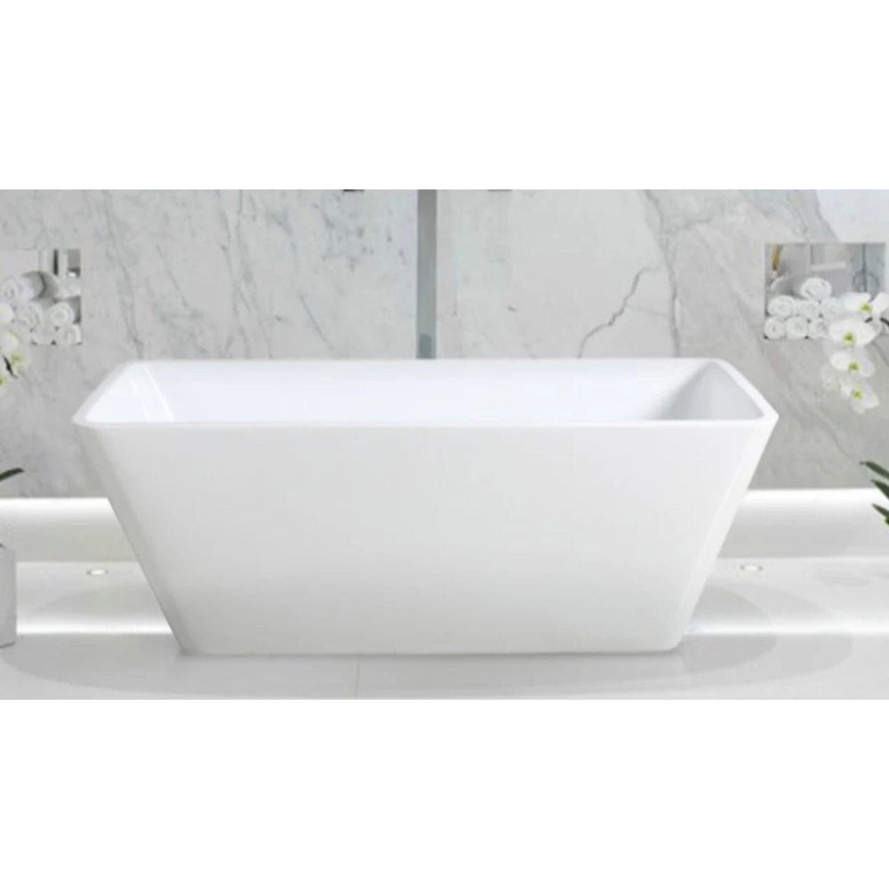 POSEIDON QUBIST FREESTANDING NF BATHTUB GLOSS WHITE (AVAILABLE IN 1400MM, 1500MM AND 1700MM)