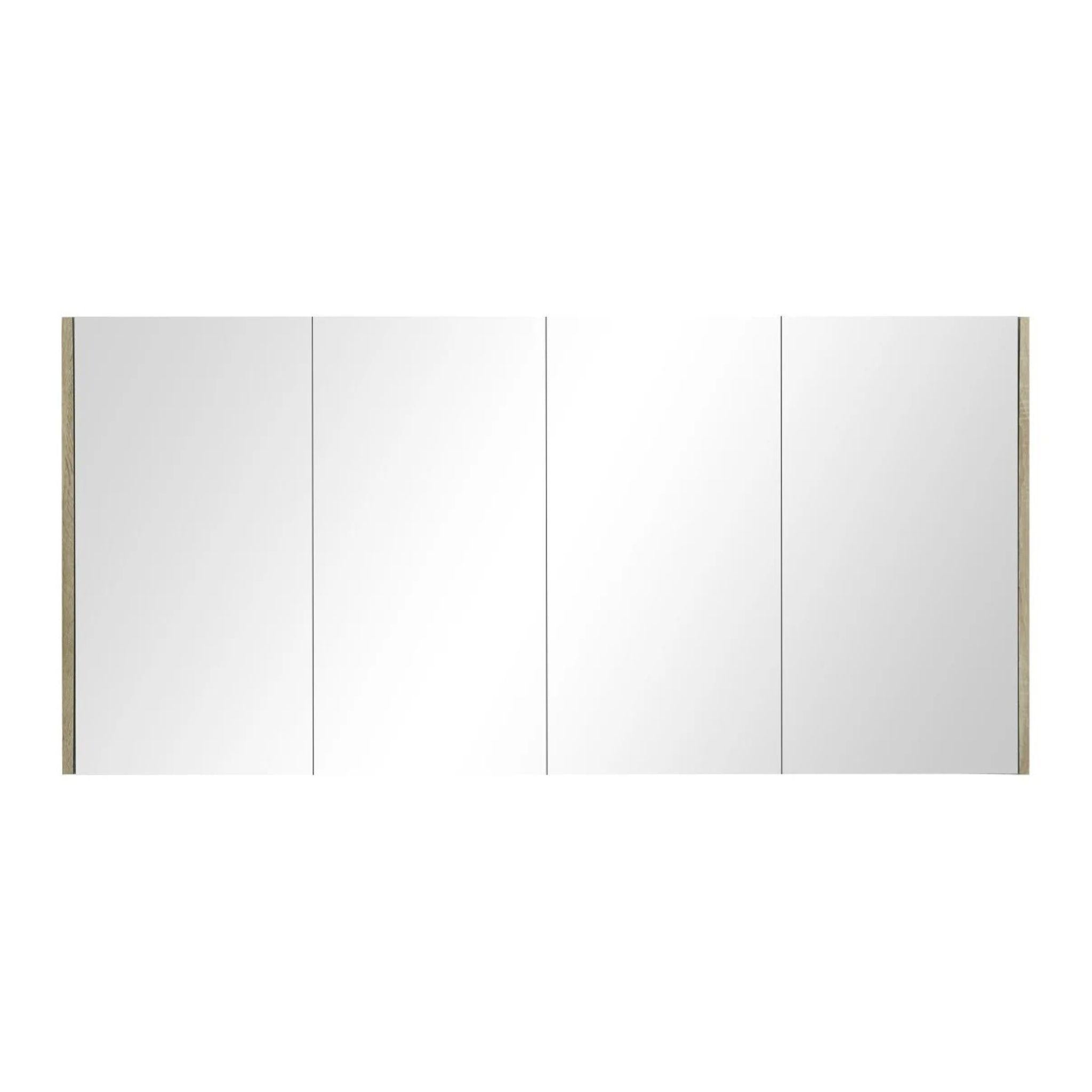 POSEIDON QUBIST WHITE OAK MIRROR SHAVING CABINET 1500X720MM