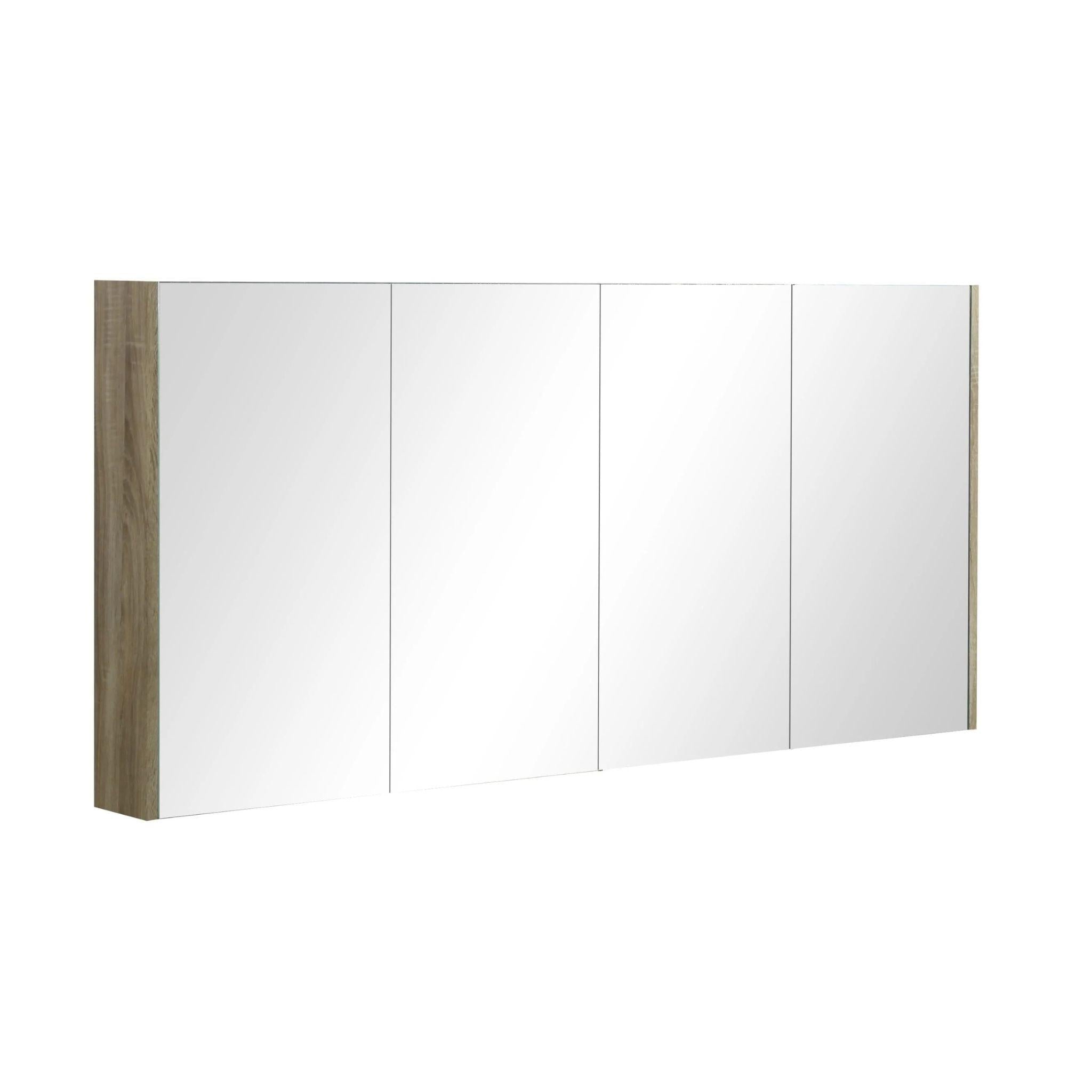 POSEIDON QUBIST WHITE OAK MIRROR SHAVING CABINET 1500X720MM