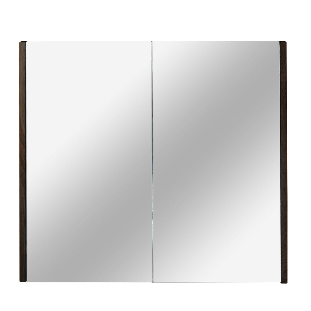 POSEIDON QUBIST DARK GREY MIRROR SHAVING CABINET 900X720MM