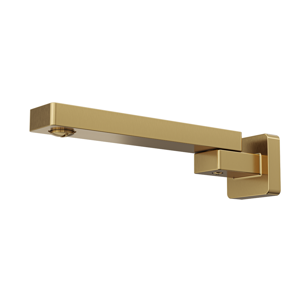 Linsol Quadra Swivel Wall Bath Spout 230mm Brushed Brass