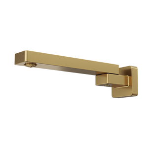 Linsol Quadra Swivel Wall Bath Spout 230mm Brushed Brass