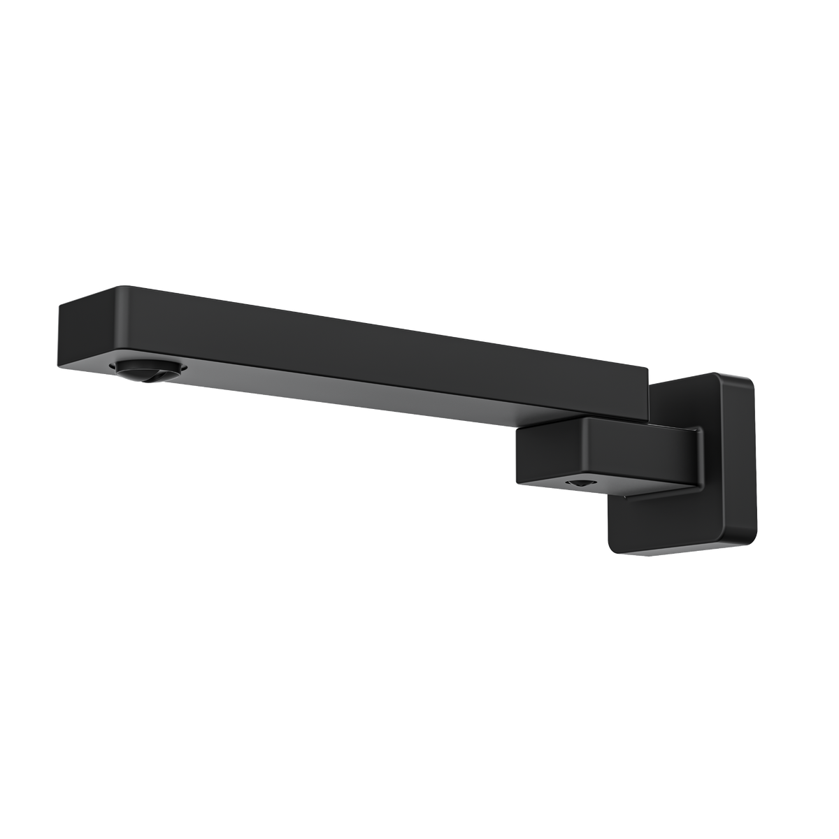 Linsol Quadra Swivel Wall Bath Spout 230mm Matte Black