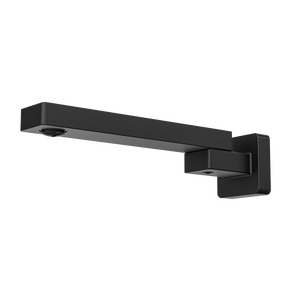 Linsol Quadra Swivel Wall Bath Spout 230mm Matte Black