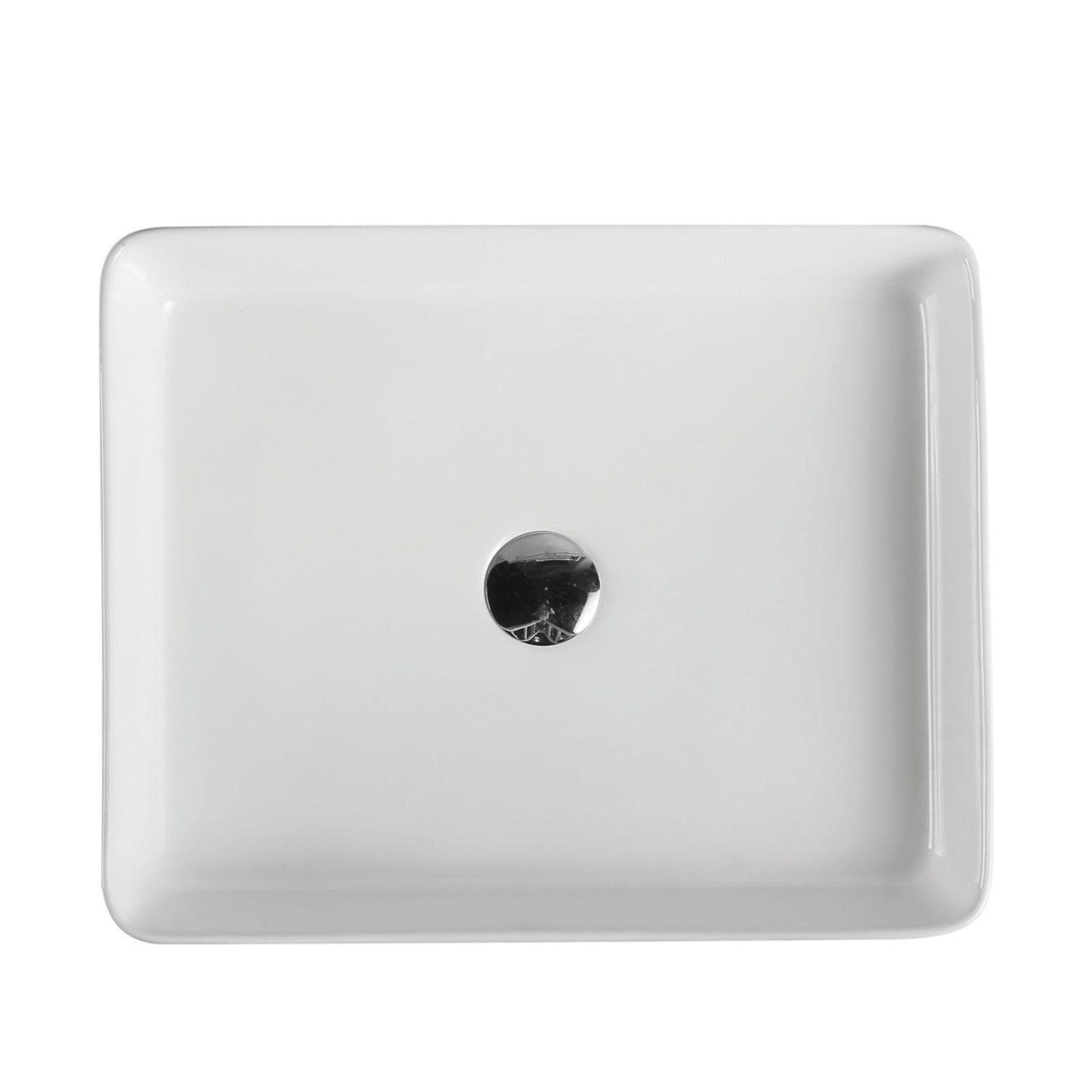 MERCIO QTRO RECTANGULAR ABOVE COUNTER BASIN GLOSS WHITE 470MM