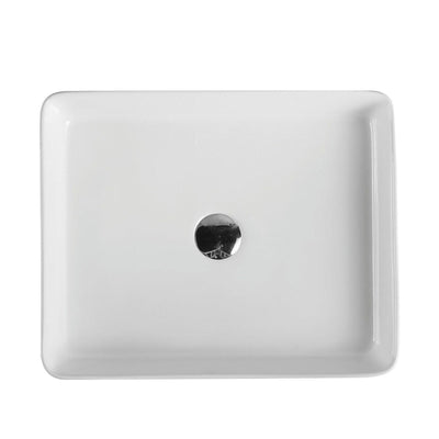 MERCIO QTRO RECTANGULAR ABOVE COUNTER BASIN GLOSS WHITE 470MM
