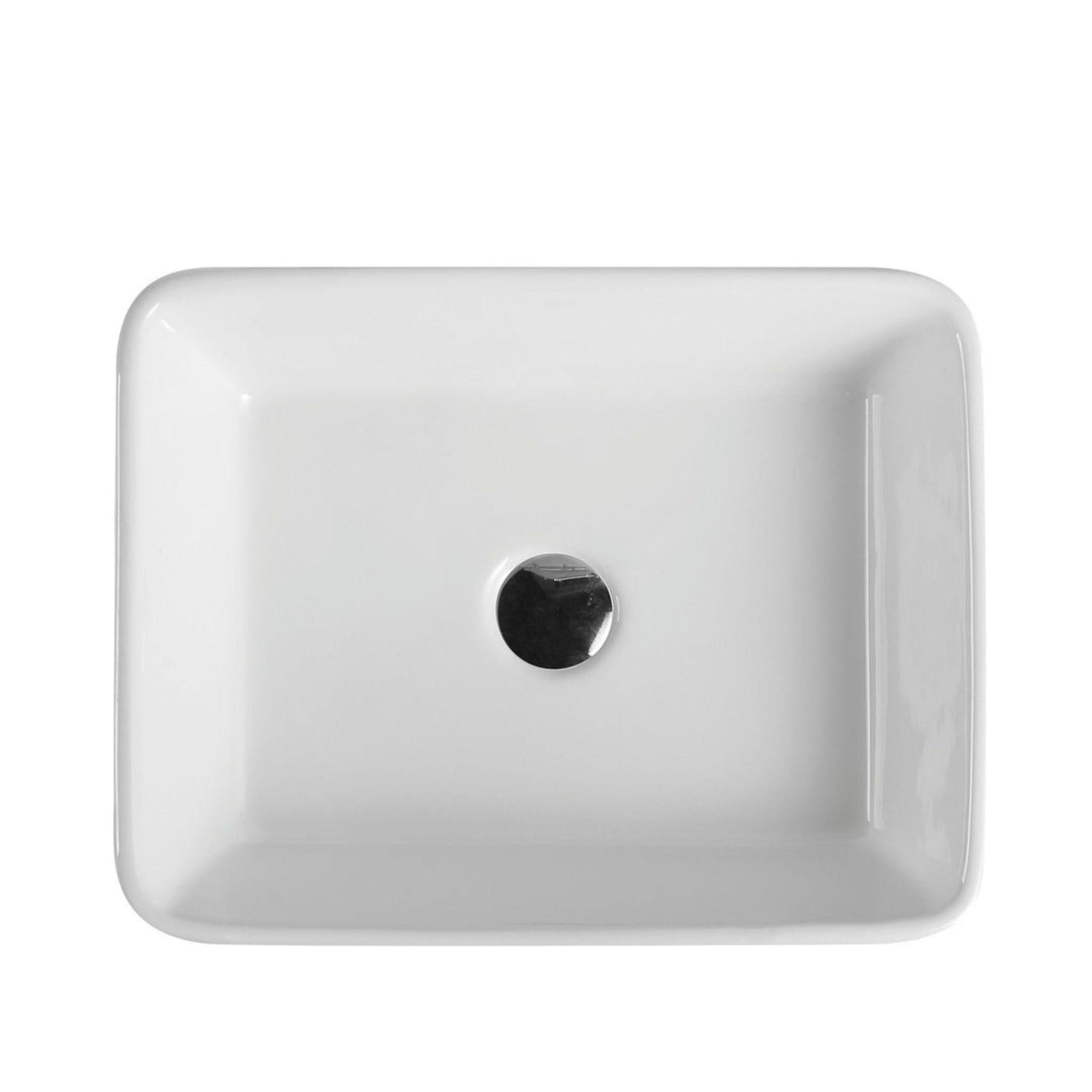 MERCIO QTRO RECTANGULAR ABOVE COUNTER BASIN GLOSS WHITE 475MM
