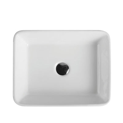 MERCIO QTRO RECTANGULAR ABOVE COUNTER BASIN GLOSS WHITE 475MM