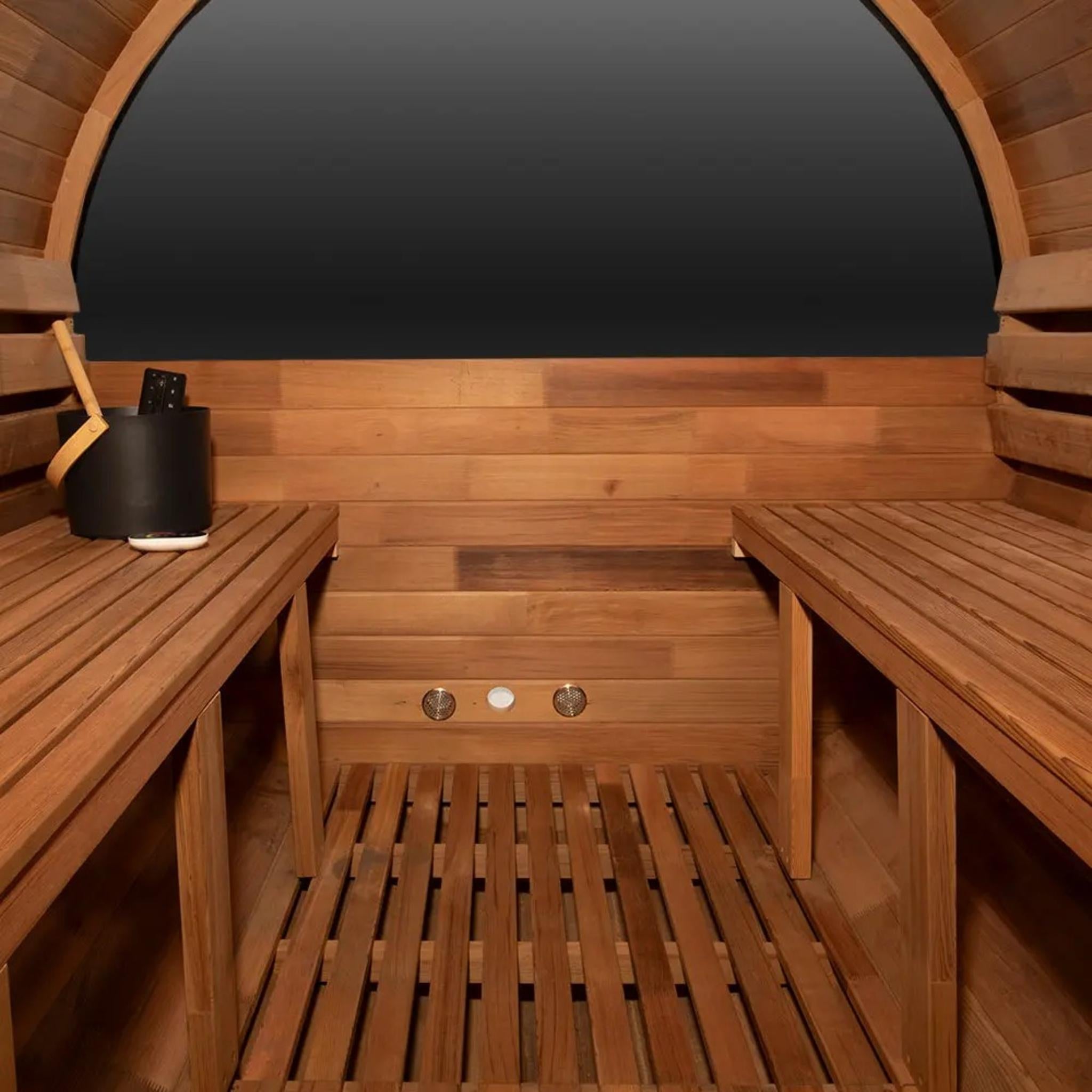 REVEL EDENVIEW 4 PERSON OUTDOOR BARREL SAUNA